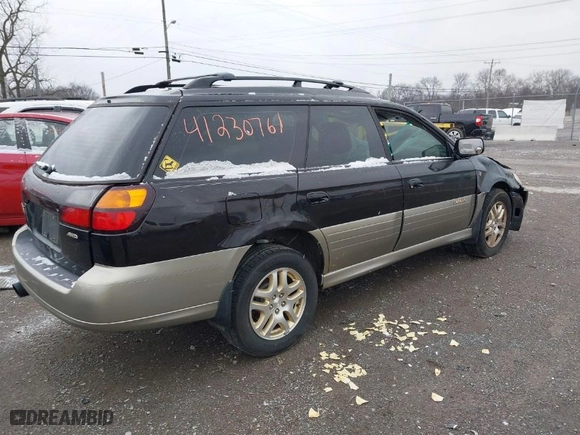 2001 Subaru Legacy Wagon Outback Ltd with VIN 4S3BH686417624860, listed as a IAAI auction lot 41230761 with 0 mi miles. Bid and sale history available at carsss.com. Image 4.