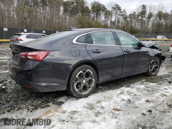 2022 Chevrolet Malibu LT with VIN 1G1ZD5ST0NF196728, listed as a Copart auction lot 42605585 with 13,925 mi miles and Salvage Title. Bid and sale history available at DreamBid. Image 3.
