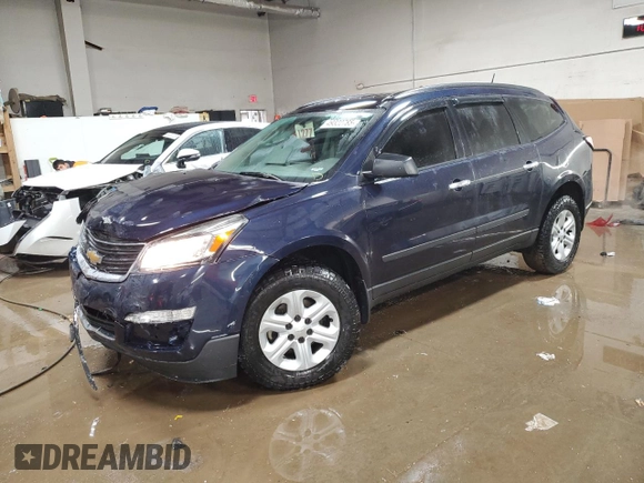 2017 Chevrolet Traverse LS with VIN 1GNKRFKD0HJ202206, listed as a Copart auction lot 49322785 with 81,559 mi miles and Salvage Title. Bid and sale history available at carsss.com. Image 1.