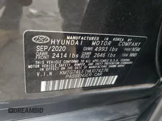 2021 Genesis G70 3.3T with VIN KMTG74LE1MU074276, listed as a Copart auction lot 78747054 with 49,745 mi miles and Salvage Title. Bid and sale history available at carsss.com. Image 12.