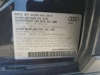 2017 Audi allroad Premium Plus with VIN WA18NBF40HA168764, listed as a Copart auction lot 44551895 with 104,500 mi miles and Salvage Title. Bid and sale history available at carsss.com. Image 14.