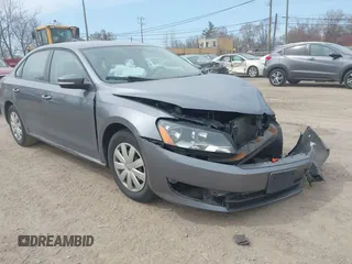 2013 Volkswagen Passat S with VIN 1VWAP7A35DC013006, listed as a IAAI auction lot 42033599 with 152,453 mi miles and . Bid and sale history available at DreamBid. Image 1.