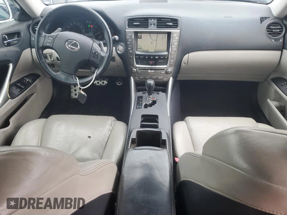 2010 Lexus IS 250 with VIN JTHBF5C26A5107557, listed as a Copart auction lot 54935835 with 133,132 mi miles and Salvage title. Bid and sale history available at DreamBid. Image 8.