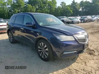 2016 Acura MDX Technology with VIN 5FRYD4H45GB054524, listed as a Copart auction lot 64028205 with 105,750 mi miles and Salvage title. Bid and sale history available at DreamBid. Image 14.