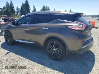 2015 Nissan Murano Platinum with VIN 5N1AZ2MH8FN225229, listed as a Copart auction lot 62321005 with 122,316 mi miles and Salvage title. Bid and sale history available at DreamBid. Image 2.