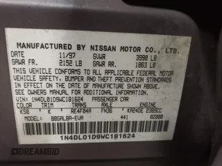 1998 Nissan Altima XE with VIN 1N4DL01D9WC181624, listed as a IAAI auction lot 42222694 with 155,391 mi miles and . Bid and sale history available at carsss.com. Image 9.