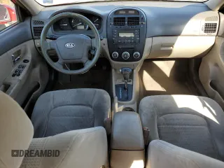 2009 Kia Spectra EX with VIN KNAFE221395656476, listed as a Copart auction lot 77700844 with 90,079 mi miles and Salvage Title. Bid and sale history available at carsss.com. Image 8.