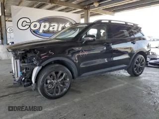 2023 Kia Sorento SX z VIN 5XYRKDLF7PG170868, wystawiony jako Copart lot #59570635 z przebiegiem 26 638 mil mil oraz Szkoda całkowita • Salvage title. Historia ofert i sprzedaży dostępna na DreamBid. Obrazek 1.