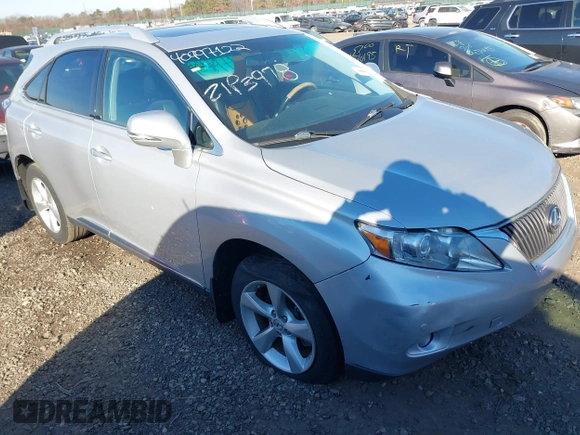 2012 Lexus RX 350 with VIN 2T2BK1BA0CC145933, listed as a IAAI auction lot 40997122 with 999,999 mi miles. Bid and sale history available at carsss.com. Image 1.