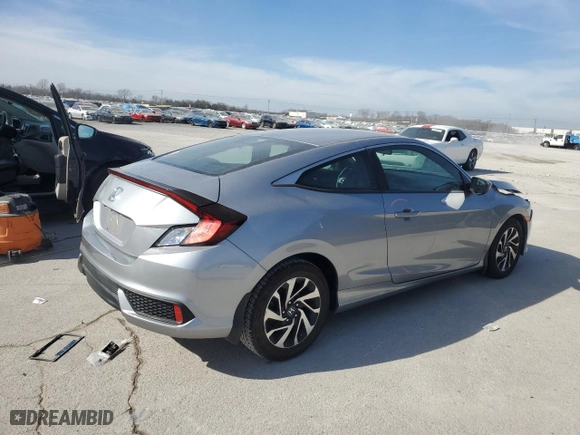 2018 Honda Civic Coupe LX with VIN 2HGFC4B59JH301723, listed as a Copart auction lot 46605105 with 91,158 mi miles and Clean Title. Bid and sale history available at carsss.com. Image 3.