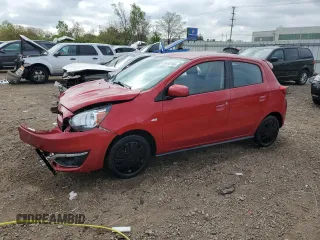 2019 Mitsubishi Mirage ES z VIN ML32A3HJ1KH007356, wystawiony jako Copart lot #56493165 z przebiegiem 10 345 mil mil oraz Szkoda całkowita • Salvage title. Historia ofert i sprzedaży dostępna na DreamBid. Obrazek 1.