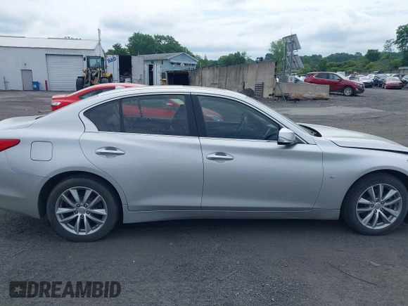 2015 Infiniti Q50 Sport with VIN JN1BV7AR1FM396590, listed as a IAAI auction lot 42687130 with 104,265 mi miles and . Bid and sale history available at DreamBid. Image 13.