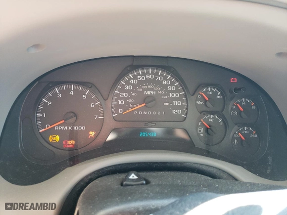 2007 Chevrolet TrailBlazer LT with VIN 1GNDS13S272223631, listed as a Copart auction lot 72968434 with 205,438 mi miles and Clean Title. Bid and sale history available at carsss.com. Image 9.