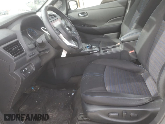 2020 Nissan LEAF SV Plus with VIN 1N4BZ1CP5LC300588, listed as a Copart auction lot 43265445 with 44,510 mi miles and Salvage Title. Bid and sale history available at DreamBid. Image 7.