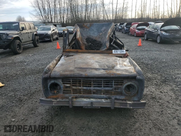 1976 Ford Bronco with VIN U15GLA26168, listed as a Copart auction lot 83071204 with Not provided miles and Salvage title. Bid and sale history available at DreamBid. Image 5.
