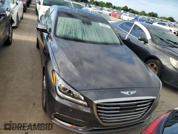 2018 Genesis G80 3.8L with VIN KMHGN4JE8JU237472, listed as a Copart auction lot 73868974 with 34,507 mi miles and Salvage Title. Bid and sale history available at carsss.com. Image 5.