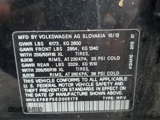 2014 Volkswagen Touareg Lux with VIN WVGEF9BP5ED005175, listed as a Copart auction lot 51815565 with 163,183 mi miles and Clean Title. Bid and sale history available at DreamBid. Image 13.