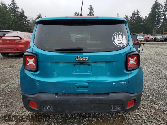 2020 Jeep Renegade Sport with VIN ZACNJAAB1LPM01724, listed as a Copart auction lot 50780035 with 102,140 mi miles and Clean Title. Bid and sale history available at carsss.com. Image 6.