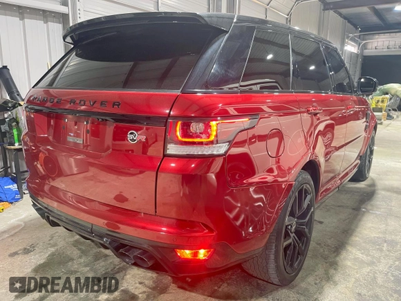 2016 Land Rover Range Rover Sport SVR с VIN SALWZ2EF7GA544520, выставлен на аукционе Copart как лот 59821005 с пробегом 47 589 миль миль и Чистый • Clean title. История ставок и продаж доступна на DreamBid. Изображение 4.