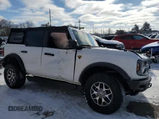 2021 Ford Bronco with VIN 1FMEE5DP6MLA68783, listed as a Copart auction lot 88389835 with 42,548 mi miles and Salvage Title. Bid and sale history available at DreamBid. Image 4.