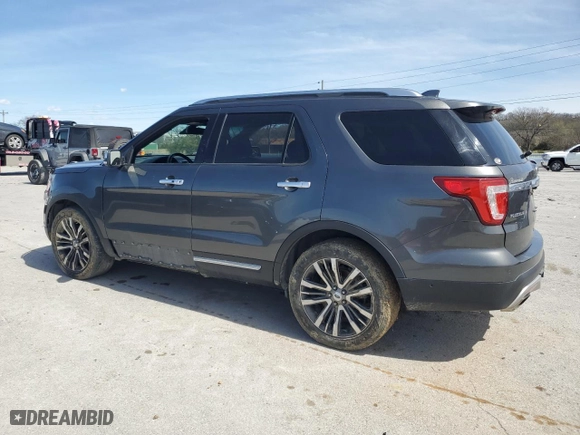 2017 Ford Explorer Platinum with VIN 1FM5K8HT1HGA03355, listed as a Copart auction lot 50296905 with 107,133 mi miles and Salvage Title. Bid and sale history available at carsss.com. Image 2.