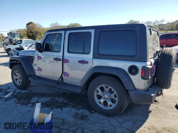 2020 Jeep Wrangler Unlimited Freedom with VIN 1C4HJXDG5LW206089, listed as a Copart auction lot 76636814 with 51,455 mi miles and Salvage title. Bid and sale history available at DreamBid. Image 2.