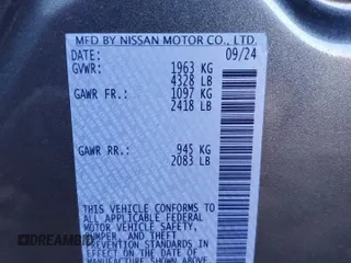 2025 Nissan Altima SV with VIN 1N4BL4DVXSN320757, listed as a Copart auction lot 85480634 with 2,615 mi miles and Salvage Title. Bid and sale history available at DreamBid. Image 13.