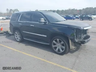 2017 Cadillac Escalade Luxury with VIN 1GYS4BKJ3HR307534, listed as a IAAI auction lot 41762802 with 109,420 mi miles. Bid and sale history available at carsss.com. Image 1.
