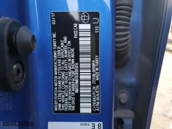 2018 Toyota C-HR XLE with VIN NMTKHMBX8JR003034, listed as a Copart auction lot 42000725 with 137,596 mi miles and Salvage Title. Bid and sale history available at carsss.com. Image 12.