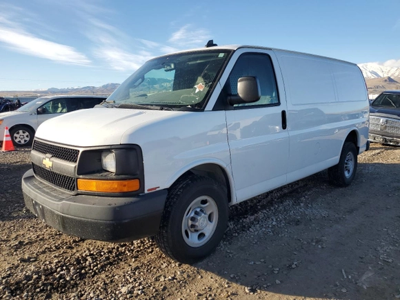 2017 Chevrolet Express Cargo Van with VIN 1GCWGAFF2H1300202, listed as a Copart auction lot 79122584 with 251,055 mi miles and Clean Title. Bid and sale history available at carsss.com. Image 1.