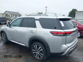 2024 Nissan Pathfinder Platinum with VIN 5N1DR3DJXRC298866, listed as a IAAI auction lot 42607262 with 4,683 mi miles and . Bid and sale history available at DreamBid. Image 3.
