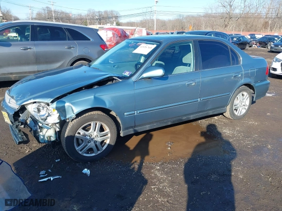 2000 Honda Civic EX with VIN 1HGEJ8649YL047194, listed as a IAAI auction lot 41526765 with 127,697 mi miles. Bid and sale history available at carsss.com. Image 19.