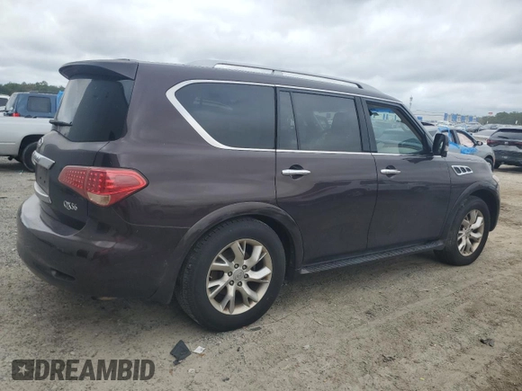 2013 Infiniti QX56 8-passenger with VIN JN8AZ2ND2D9730192, listed as a Copart auction lot 81617714 with 196,975 mi miles and Clean Title. Bid and sale history available at carsss.com. Image 3.