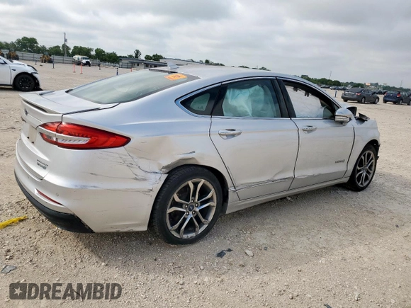 2019 Ford Fusion Titanium with VIN 3FA6P0RUXKR260278, listed as a Copart auction lot 59230895 with 85,520 mi miles and Salvage title. Bid and sale history available at DreamBid. Image 3.