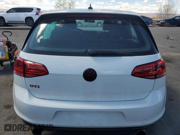 2015 Volkswagen Golf GTI S w/Performance Pkg with VIN 3VWT47AUXFM057367, listed as a Copart auction lot 47243284 with 57,496 mi miles. Bid and sale history available at carsss.com. Image 6.