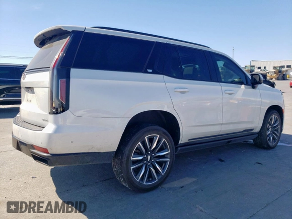 2023 Cadillac Escalade 4WD Sport with VIN 1GYS4FKL9PR531625, listed as a Copart auction lot 50105865 with 25,110 mi miles and Salvage title. Bid and sale history available at DreamBid. Image 3.
