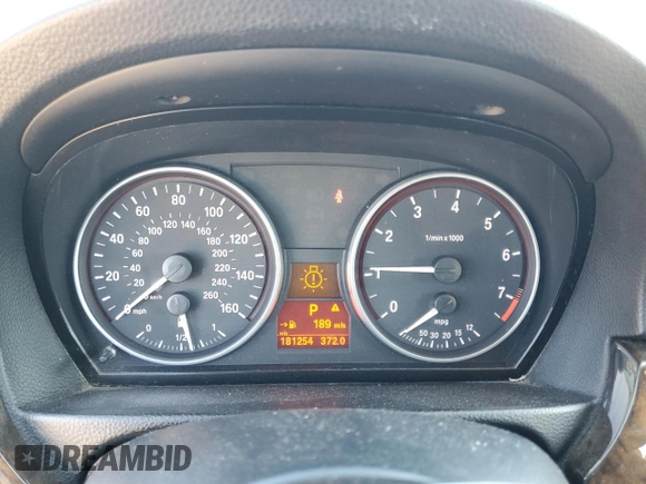 2007 BMW 3 Series 328xi with VIN WBAVC93587K035311, listed as a Copart auction lot 47482755 with 181,254 mi miles and Salvage Title. Bid and sale history available at carsss.com. Image 9.