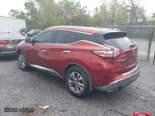 2015 Nissan Murano SL with VIN 5N1AZ2MG1FN220025, listed as a IAAI auction lot 41804836 with 109,481 mi miles. Bid and sale history available at carsss.com. Image 3.