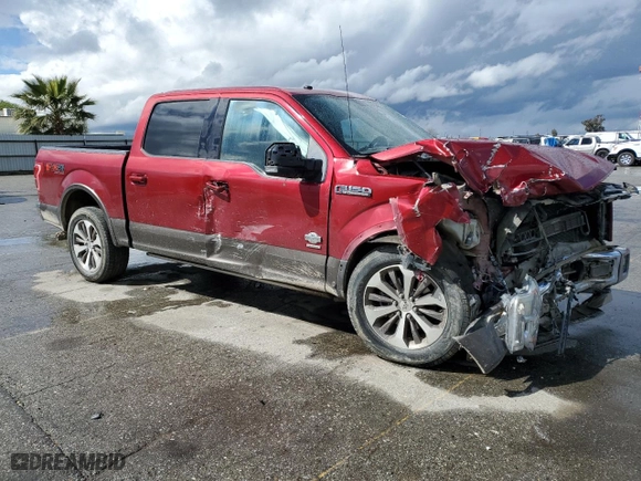 2017 Ford F-150 XL with VIN 1FTEW1EG0HFC03608, listed as a Copart auction lot 48894855 with 184,689 mi miles and Salvage Title. Bid and sale history available at carsss.com. Image 4.