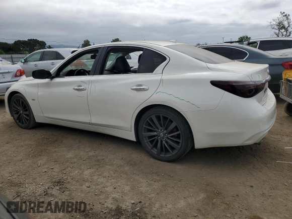 2019 Infiniti Q50 Luxe with VIN JN1EV7AP6KM516986, listed as a Copart auction lot 53080575 with Not provided miles and Salvage title. Bid and sale history available at DreamBid. Image 2.
