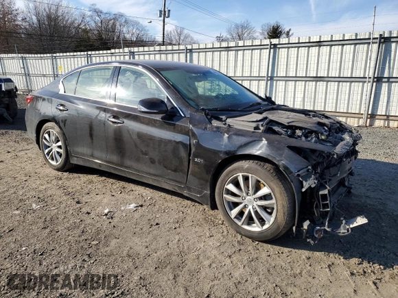 2020 Infiniti Q50 Pure with VIN JN1EV7AR0LM252893, listed as a Copart auction lot 45655065 with 70,771 mi miles and Salvage title. Bid and sale history available at DreamBid. Image 4.