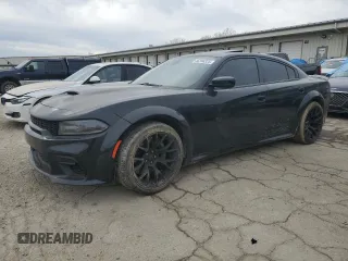 2021 Dodge Charger Scat Pack with VIN 2C3CDXGJ7MH584590, listed as a Copart auction lot 46396325 with 51,257 mi miles and Salvage Title. Bid and sale history available at DreamBid. Image 1.