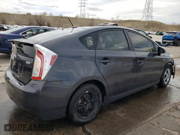 2013 Toyota Prius One with VIN JTDKN3DU9D1644847, listed as a Copart auction lot 52361185 with 129,297 mi miles and Salvage Title. Bid and sale history available at carsss.com. Image 3.