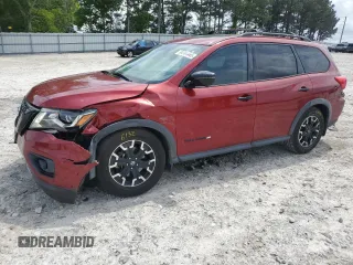 2019 Nissan Pathfinder SL with VIN 5N1DR2MN4KC613681, listed as a Copart auction lot 54761445 with 97,329 mi miles and Salvage title. Bid and sale history available at DreamBid. Image 1.