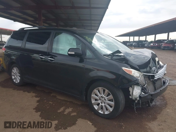 2014 Toyota Sienna XLE with VIN 5TDYK3DC0ES518522, listed as a IAAI auction lot 42025124 with 1 mi miles. Bid and sale history available at carsss.com. Image 1.