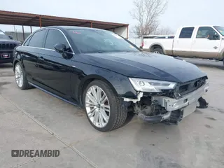 2019 Audi A4 Premium Plus with VIN WAUENAF46KA035160, listed as a IAAI auction lot 41738361 with 40,170 mi miles. Bid and sale history available at carsss.com. Image 1.