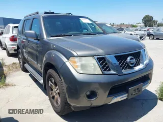 2008 Nissan Pathfinder LE with VIN 5N1AR18U28C658237, listed as a IAAI auction lot 42688527 with 192,253 mi miles and . Bid and sale history available at DreamBid. Image 1.