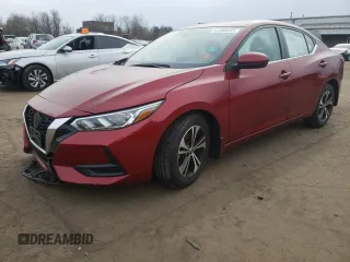 2021 Nissan Sentra SV with VIN 3N1AB8CV6MY319339, listed as a Copart auction lot 51380455 with 47,578 mi miles and Salvage Title. Bid and sale history available at DreamBid. Image 1.