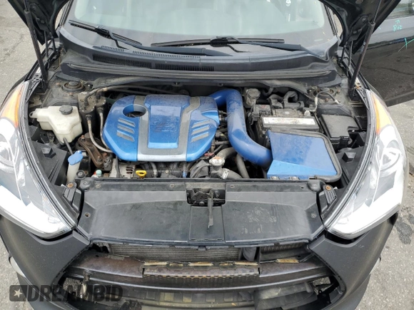 2015 Hyundai Veloster Turbo with VIN KMHTC6AE2FU240326, listed as a Copart auction lot 54400765 with 151,748 mi miles and Salvage title. Bid and sale history available at DreamBid. Image 11.