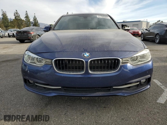 2017 BMW 3 Series 330e iPerformance with VIN WBA8E1C31HA030000, listed as a Copart auction lot 41706995 with 93,213 mi miles and Salvage Title. Bid and sale history available at carsss.com. Image 5.